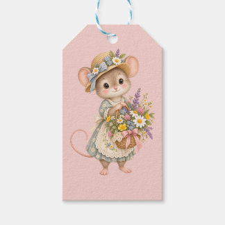 Etiqueta Para Presente Rato Florestal Fofo – Ilustração de Jardim de Camp