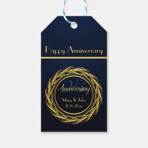 Etiqueta Para Presente Real Aniversário Real Dourado Personalizado