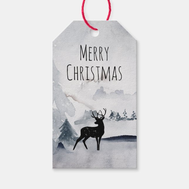 Etiqueta Para Presente Rebelde no Natal das Cinzas Selvagens (Frente)