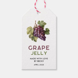 Etiqueta Para Presente Receita caseira de geléia de uva com uvas vermelha