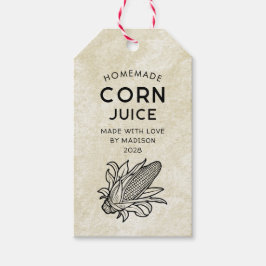 Etiqueta Para Presente Receita caseira de suco de milho vintage despensa