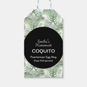 Etiqueta Para Presente Receita de Coquito Bebida Coco Leite de Coco com O