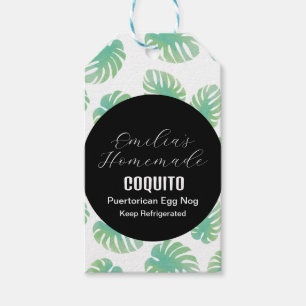 Etiqueta Para Presente Receita de Coquito Bebida Coco Leite de Coco com O