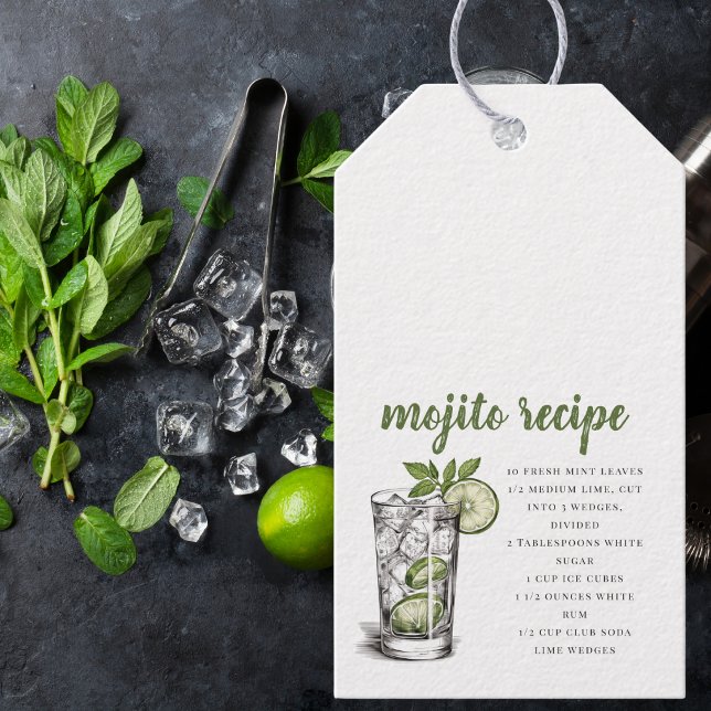 Etiqueta Para Presente Receita de Mojito (Criador carregado)