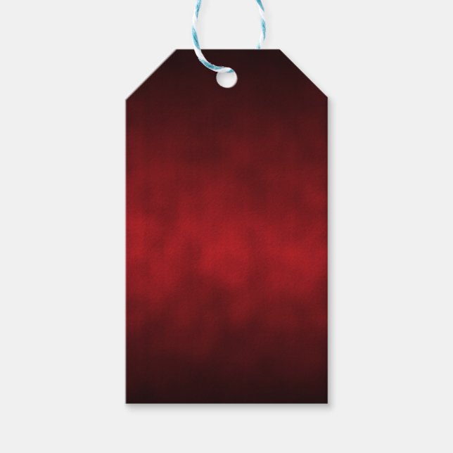 Etiqueta Para Presente Red Artsy Gothic Ombre (Frente)