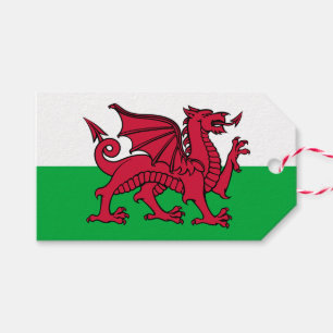 Etiqueta Para Presente Red Dragon Celtic Flag & Welsh