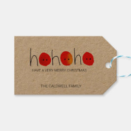 Etiqueta Para Presente Red e Black Ho Ho no Natal