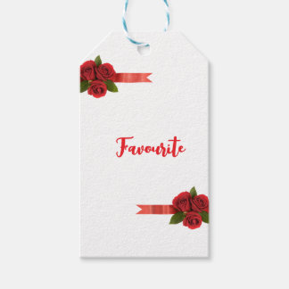 Etiqueta Para Presente Red Flowers Favorite
