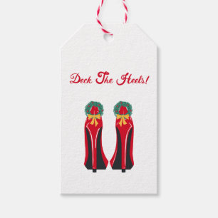 Etiqueta Para Presente Red High Heels com Wredies de Natal