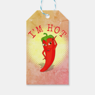Etiqueta Para Presente Red Hot Pepper Diva Vintage Style Impressão