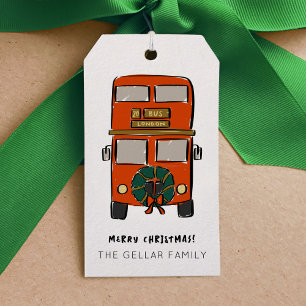 Etiqueta Para Presente Red London Double Decker Bus
