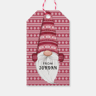 Etiqueta Para Presente Red Nordic Gnome Personalizado