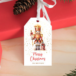 Etiqueta Para Presente Red Nutcracker Foto Feliz Natal