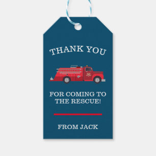 Etiqueta Para Presente Red Vintage Fire Motor Obrigado