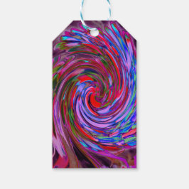 Etiqueta Para Presente Redução Legal, Azul e Rosa Turbilhão Floral Abstra
