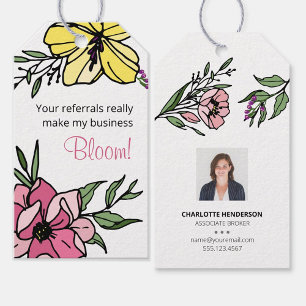 Etiqueta Para Presente Referência de Foto do Realtor Obrigado