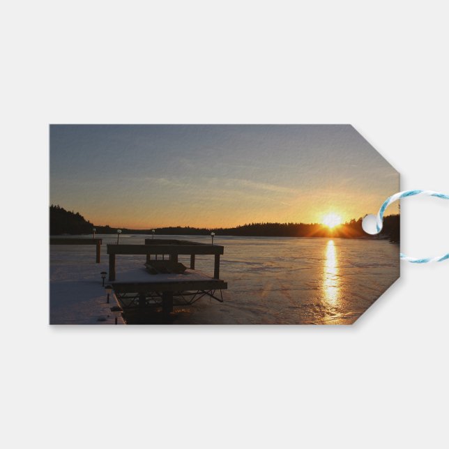 Etiqueta Para Presente Reflexão congelada (Frente (horizontal))