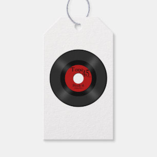 Etiqueta Para Presente Registro retro da música 45