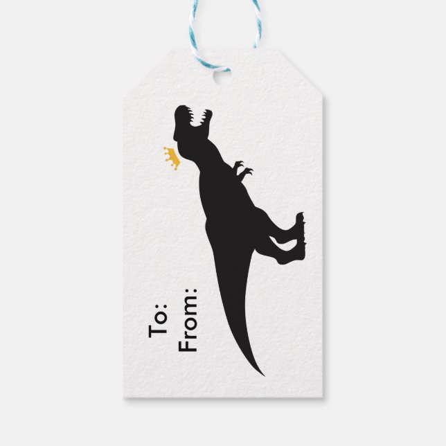 Etiqueta Para Presente Rei T-Rex (Verso)