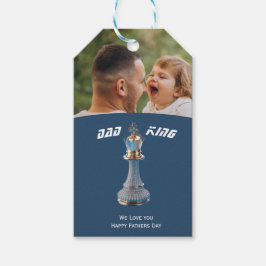 Etiqueta Para Presente Rei Xadrez Metálico Blue Diamond Dia dos Pais