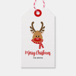 Etiqueta Para Presente Reindeer Feliz Natal - JOY