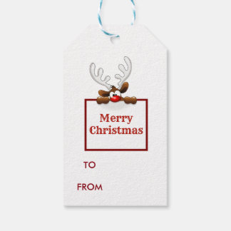 Etiqueta Para Presente Reindeer Felry Christmas
