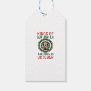 Etiqueta Para Presente Reis Do Halloween Outubro Aniversário Camisa Vinta