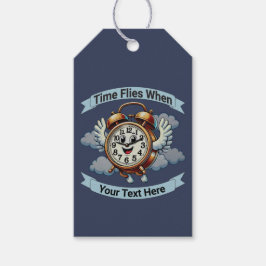 Etiqueta Para Presente Relógio de Voo Personalizável "Quando"