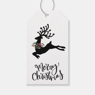 Etiqueta Para Presente Rena de Natal Feliz 