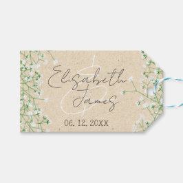 Etiqueta Para Presente Respiração do bebê Aquarela Floral Russo Boho Brid
