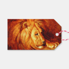 Etiqueta Para Presente Resting Lion (por Abbott Handerson Thayer)