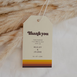 Etiqueta Para Presente Retro 60s vintage cores casamento