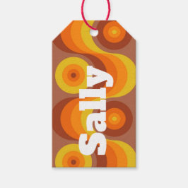 Etiqueta Para Presente Retro 70s personalizado pelo Funky