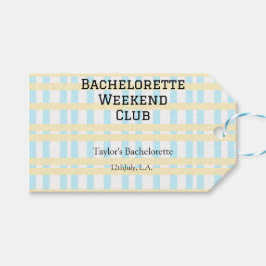 ETIQUETA PARA PRESENTE RETRO BACHELORETTE FIM DE SEMANA CLUBE AZUL AMAREL