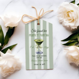 Etiqueta Para Presente Retro Ela Encontrou Seu Chá de Noiva Matcha Perfei