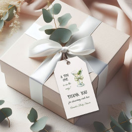 Etiqueta Para Presente Retro Minimalist A Tini One Martini Baby Shower