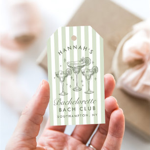 Etiqueta Para Presente Retro Moderno Margaritas e Matrimony Strike Bach