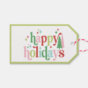 Etiqueta Para Presente Retro Pastel Natal   Feriados felizes