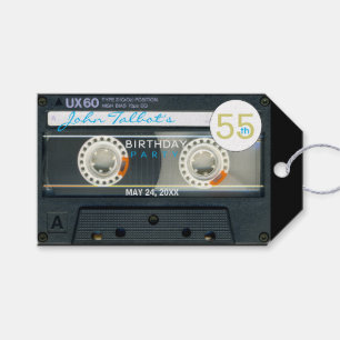 Etiqueta Para Presente Retro T6 Audiotape 55º Aniversário Obrigado Presen