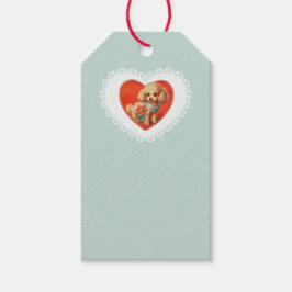 Etiqueta Para Presente Retro Vintage Coquette Baby Animais Dog Gingham