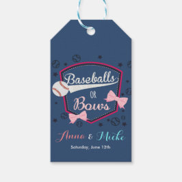 Etiqueta Para Presente Revelação de Gênero do Baseball ou arco