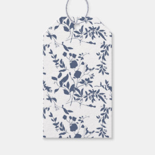 Etiqueta Para Presente Revestimento de envelope de folhagem azul