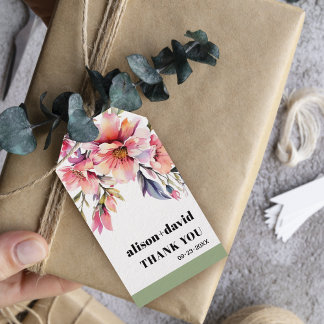 Etiqueta Para Presente Rhododendron branch and flowers typography wedding