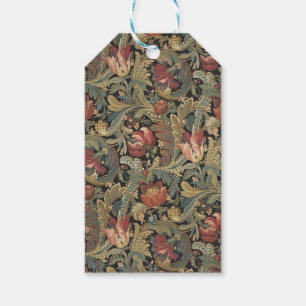 Etiqueta Para Presente Rich Floral Tapeçaria Brocade Antique Clássica