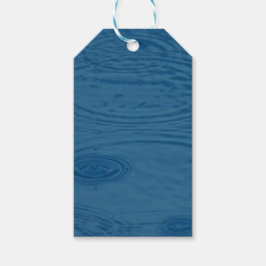 Etiqueta Para Presente Ripais De Chuva (Ondas De Água Azul)