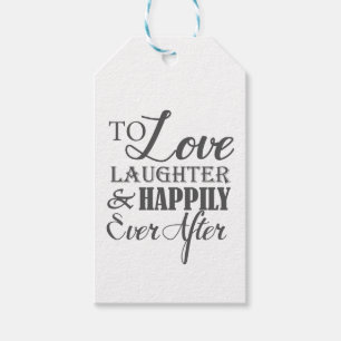 Etiqueta Para Presente Riso do amor feliz nunca após Wedding