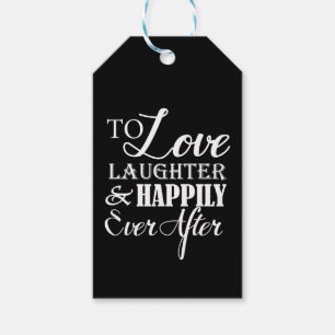 Etiqueta Para Presente Riso do amor feliz nunca após Wedding
