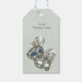 Etiqueta Para Presente Rococo Rich Pattern design com Máscaras