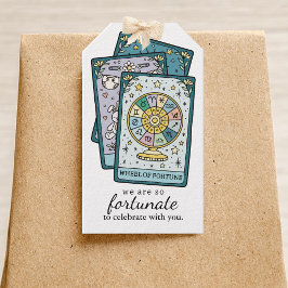 Etiqueta Para Presente Roda da Fortuna Tarot Chá de Bebê Agradecimento Fa