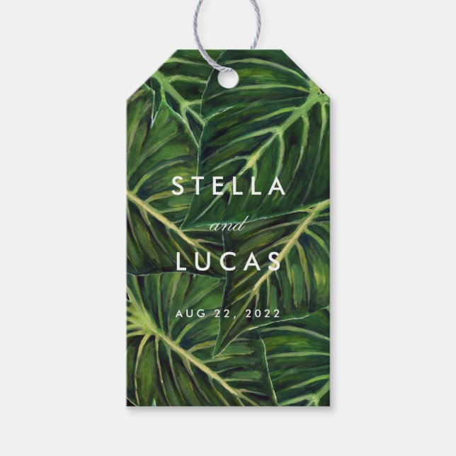 Etiqueta Para Presente Romance tropical II (Frente)